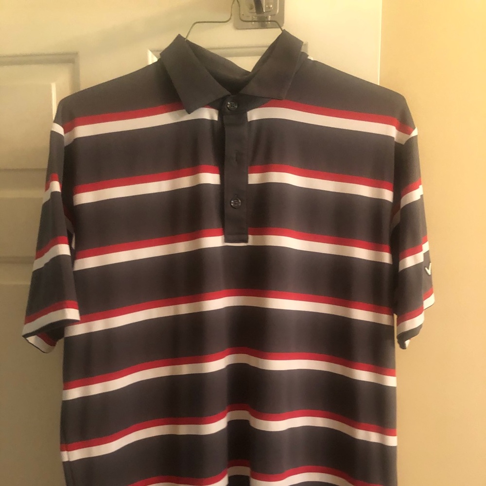 Men’s Callaway Opti Dri SZ M  like new. Navy/rd/wh